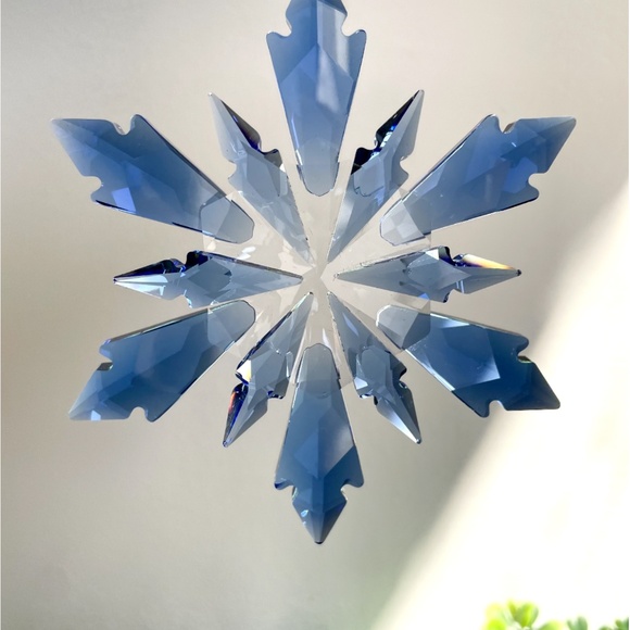 Crystal Snowflake Sun Catcher Christmas Tree Decor Czech Bohemia Crystal Gift - Picture 2 of 6